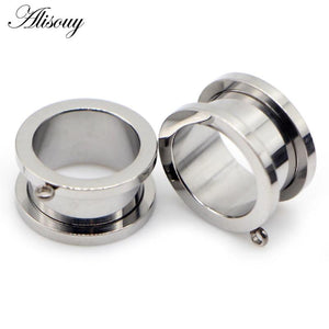 Stainless Steel Ear Plugs Dangle Pulley DIY Pendant Body Piercing Jewelry