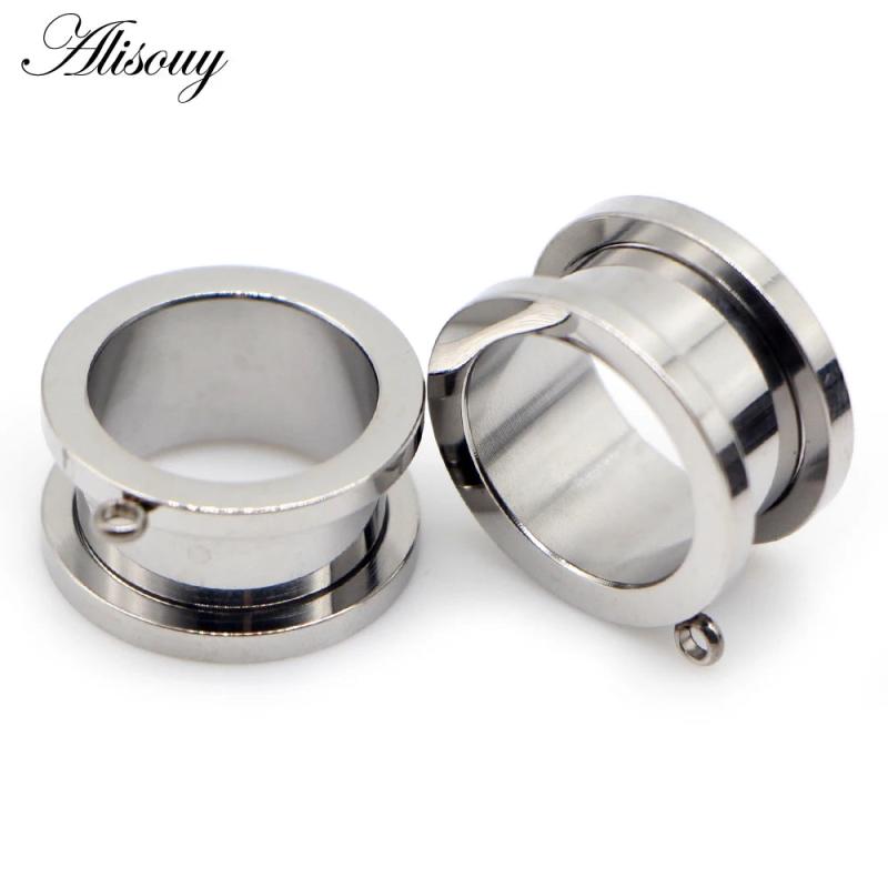 Stainless Steel Ear Plugs Dangle Pulley DIY Pendant Body Piercing Jewelry