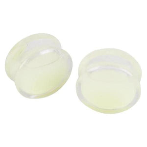 2 PCS Glow In Dark Acrylic Ear Plugs Tunnel Flesh Expander