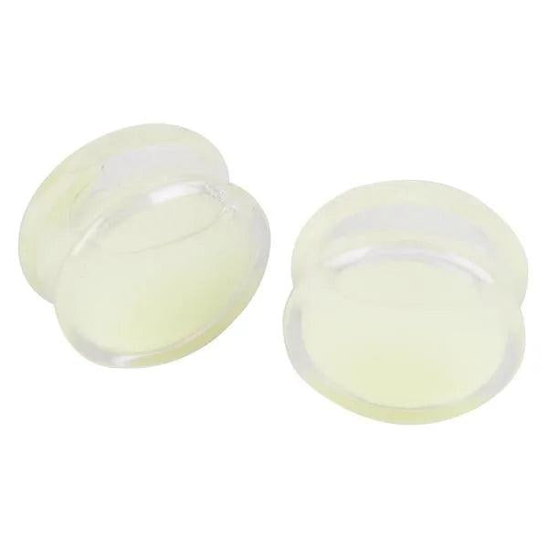 2 PCS Glow In Dark Acrylic Ear Plugs Tunnel Flesh Expander