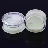 2 PCS Glow In Dark Acrylic Ear Plugs Tunnel Flesh Expander