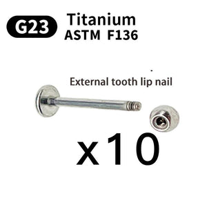 50 PCS Titanium Eyebrow Labret Lip Stud Septum Nose Ring Body Jewelry