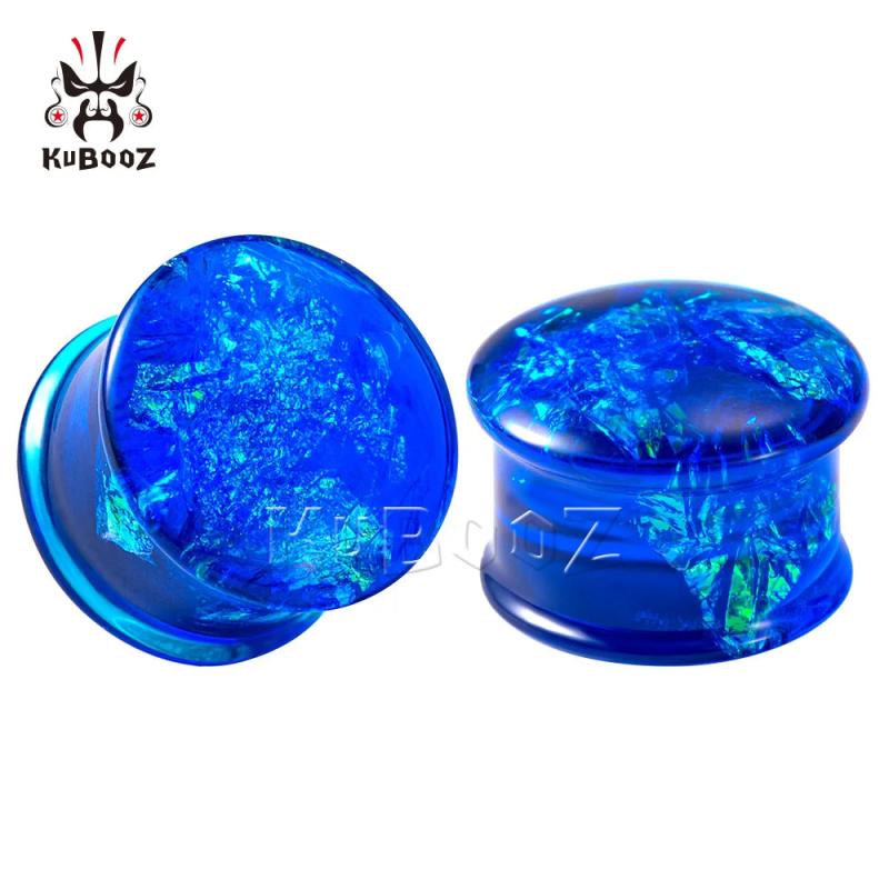 Foil Red Acrylic Ear Piercing Plugs Gauges Expanders Body Jewelry Ear Tunnels