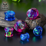 Foil Red Acrylic Ear Piercing Plugs Gauges Expanders Body Jewelry Ear Tunnels
