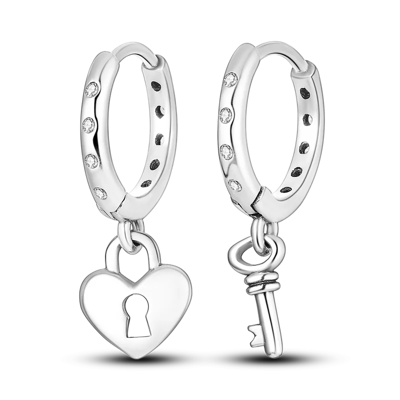 Fatima Hamsa Hand Eye Hoop Earrings Silver Earring Women Girls Teens