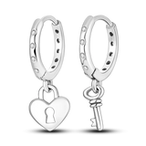 Fatima Hamsa Hand Eye Hoop Earrings Silver Earring Women Girls Teens