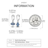 Fatima Hamsa Hand Eye Hoop Earrings Silver Earring Women Girls Teens