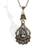 Gray Crystal Bridal Earrings Vintage Beach Party Drop Jewelry