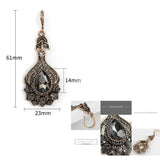 Gray Crystal Bridal Earrings Vintage Beach Party Drop Jewelry