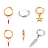 10pcs/Lot 316L Stainless Steel Earrings Hoop Base For DIY Jewelry