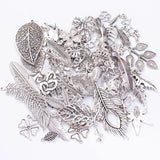 50g 100g Mixed Leaf Charms Pendants for Jewelry Making