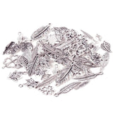 50g 100g Mixed Leaf Charms Pendants for Jewelry Making