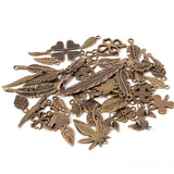 50g 100g Mixed Leaf Charms Pendants for Jewelry Making