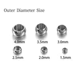 Stainless Steel Crimp End Beads for Jewelry Making