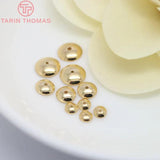 20PCS 3-12MM 24K Plated Brass Beads Caps DIY Jewelry Accessories