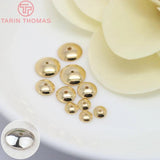 20PCS 3-12MM 24K Plated Brass Beads Caps DIY Jewelry Accessories