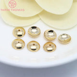 20PCS 3-12MM 24K Plated Brass Beads Caps DIY Jewelry Accessories