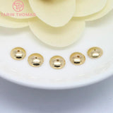 20PCS 3-12MM 24K Plated Brass Beads Caps DIY Jewelry Accessories