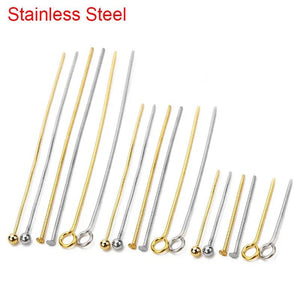 100pcs Stainless Steel Flat Head Pins Bulk 20mm 30mm 40mm for Jewelry Making