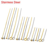 100pcs Stainless Steel Flat Head Pins Bulk 20mm 30mm 40mm for Jewelry Making