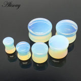 2pcs Stone Ear Plugs Tunnels Earring Gauges Piercing Ear Stretcher Plugs Oreille
