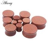 2pcs Stone Ear Plugs Tunnels Earring Gauges Piercing Ear Stretcher Plugs Oreille