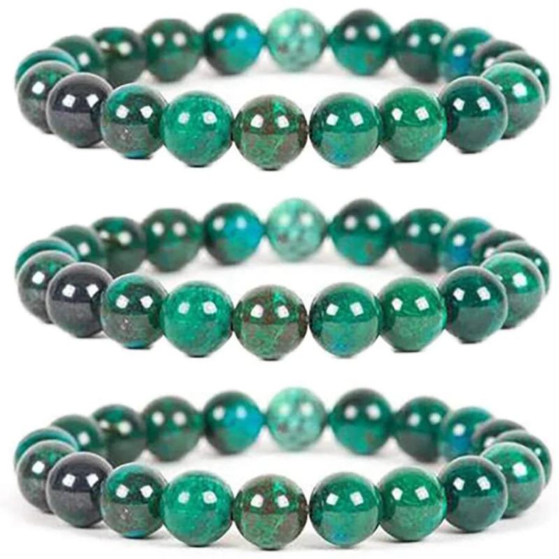 Chrysocolla Malachite Bracelet Stone Beads