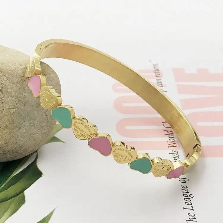 Heart Shape Titanium Steel Bracelet Women Bracelet Jewelry