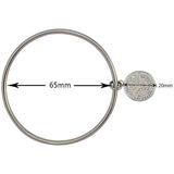 Crystal Cuff Bangles Bracelets Open Bangles 70/65/60mm Dia for Women Men