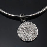 Crystal Cuff Bangles Bracelets Open Bangles 70/65/60mm Dia for Women Men