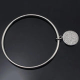 Crystal Cuff Bangles Bracelets Open Bangles 70/65/60mm Dia for Women Men