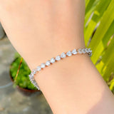 CZ Heart Shape Tennis Bracelet for Women CB288