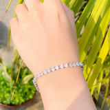 CZ Heart Shape Tennis Bracelet for Women CB288