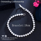 CZ Heart Shape Tennis Bracelet for Women CB288