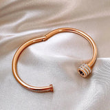 Zircon Waist Stainless Steel Charm Bracelet