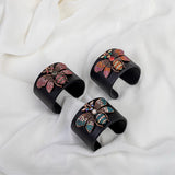 Butterfly Bee Insect Leather Cuff Bracelet Rainbow Unisex Jewelry