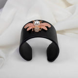 Butterfly Bee Insect Leather Cuff Bracelet Rainbow Unisex Jewelry