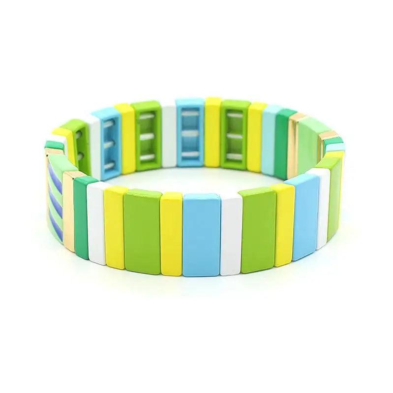 Bohemian RA Enamel Rainbow Ladies Bracelet