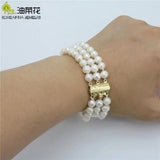 7-8mm Natural Freshwater Pearl Bracelet for Women 7.5inch