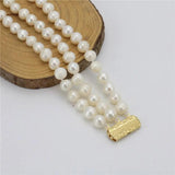 7-8mm Natural Freshwater Pearl Bracelet for Women 7.5inch