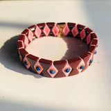 Colorful Enamel Stretch Bracelets for Women