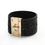 Buttons Leather Bracelet Women Accessories Jewelry Wristband Girls
