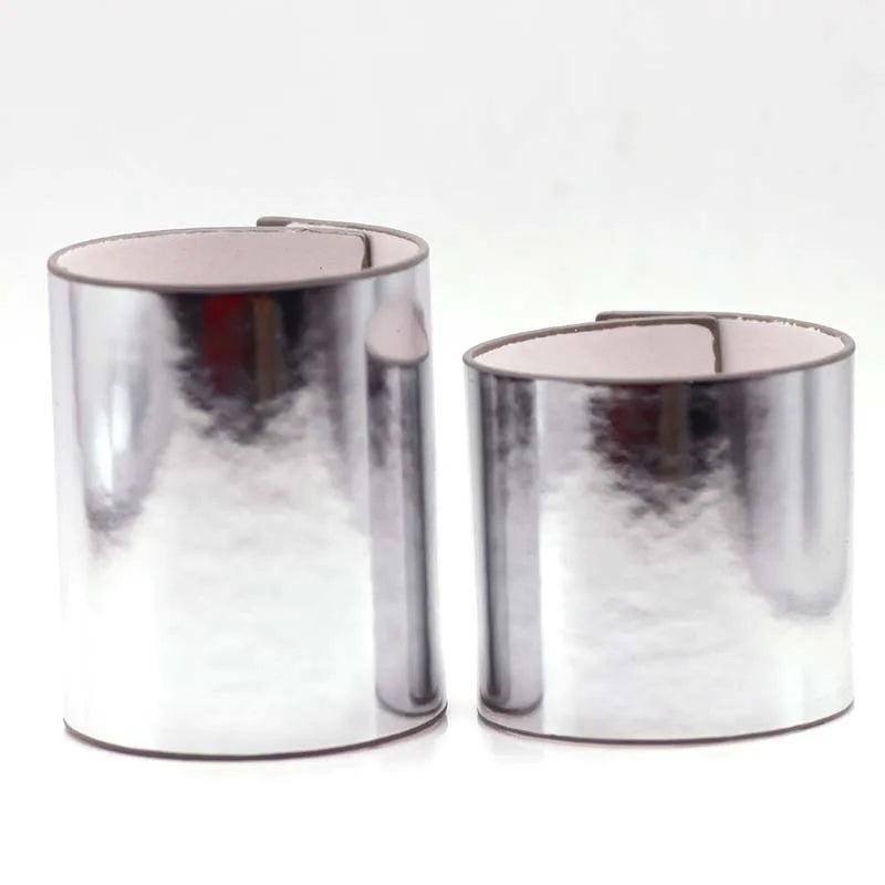 Geometric Leather Bracelets For Women Silver
