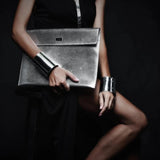 Geometric Leather Bracelets For Women Silver