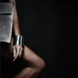Geometric Leather Bracelets For Women Silver