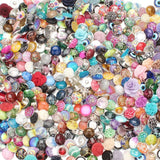 50pcs Mixed Style Snap Jewelry Colorful Crystal Round Resin Snap Buttons 18mm