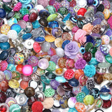 50pcs Mixed Style Snap Jewelry Colorful Crystal Round Resin Snap Buttons 18mm