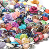 50pcs Mixed Style Snap Jewelry Colorful Crystal Round Resin Snap Buttons 18mm