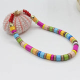 Enamel Rainbow Matching Bracelet Boho Colorful DIY Woven Bead String Bracelet