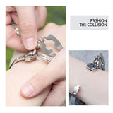 Heart Bracelet Choker Set Stainless Steel Key Pendants Necklace